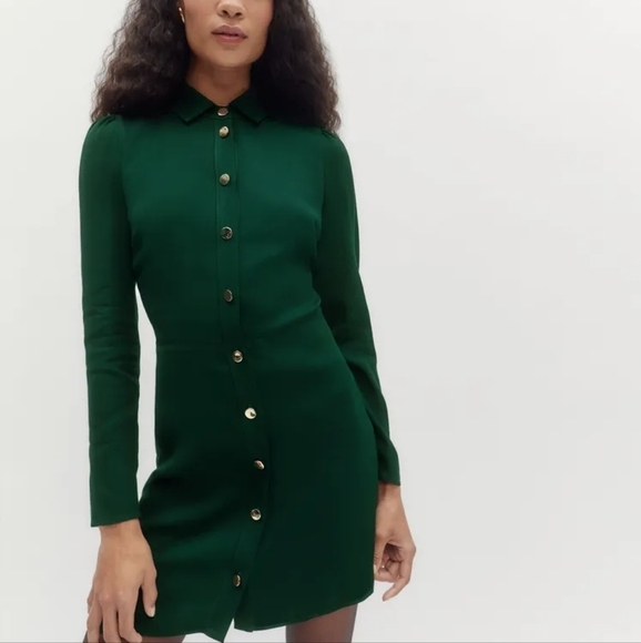 Reformation Hugh Dress in Forest size 6 NWT - Picture 3 of 14
